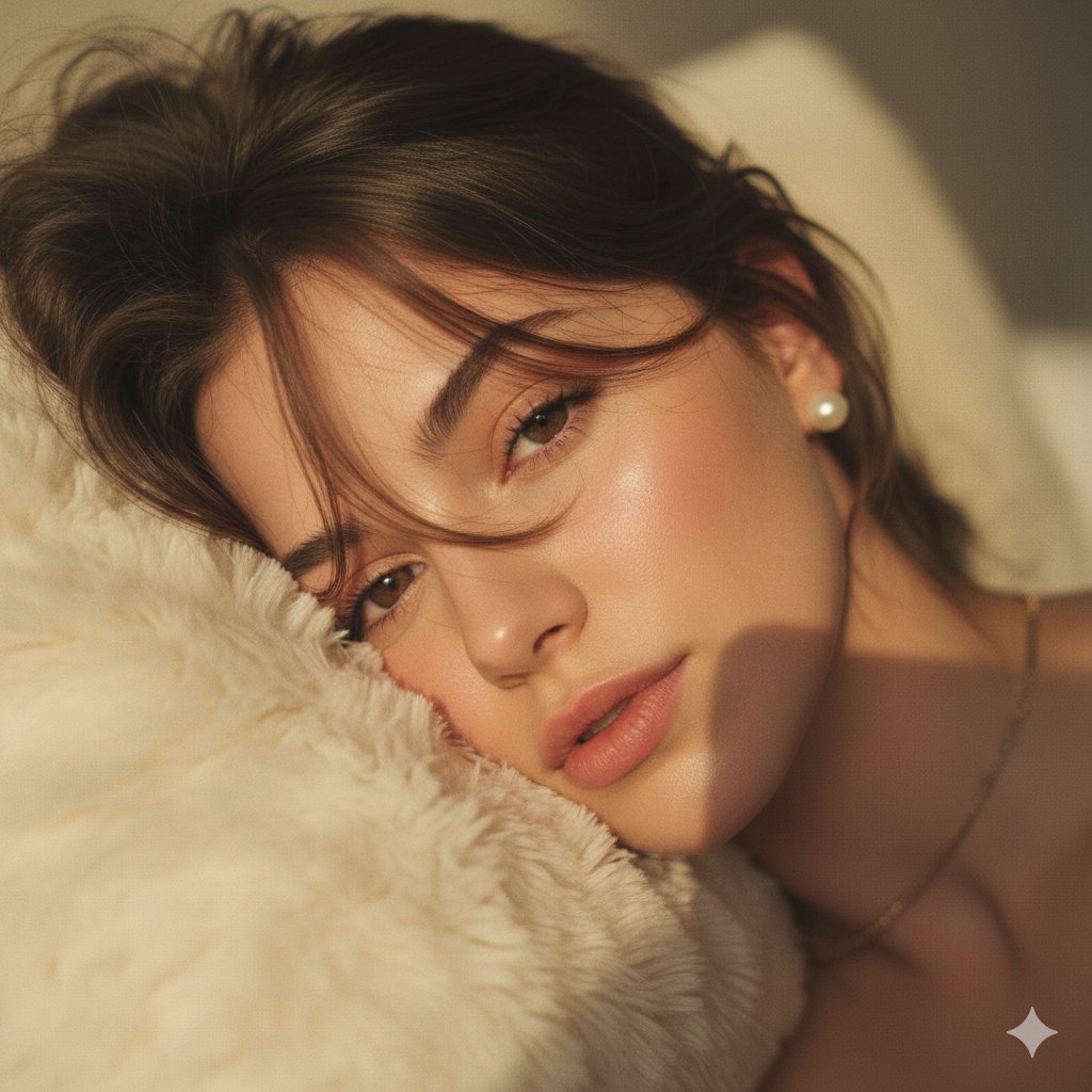 Sleepy pillow portrait